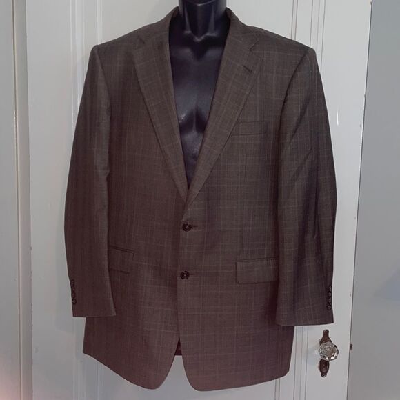Burberry brown plaid wool blazer - Picture 1 of 8
